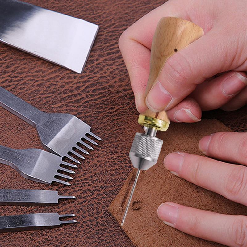 Leatherwork Beginner Tools - 가죽 작업 도구 키트 실내 장식