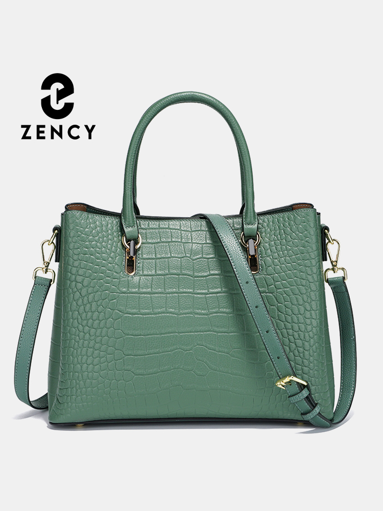 Leather Work Handbags For Women - Zency 여성용 정품 가죽 탑 핸들