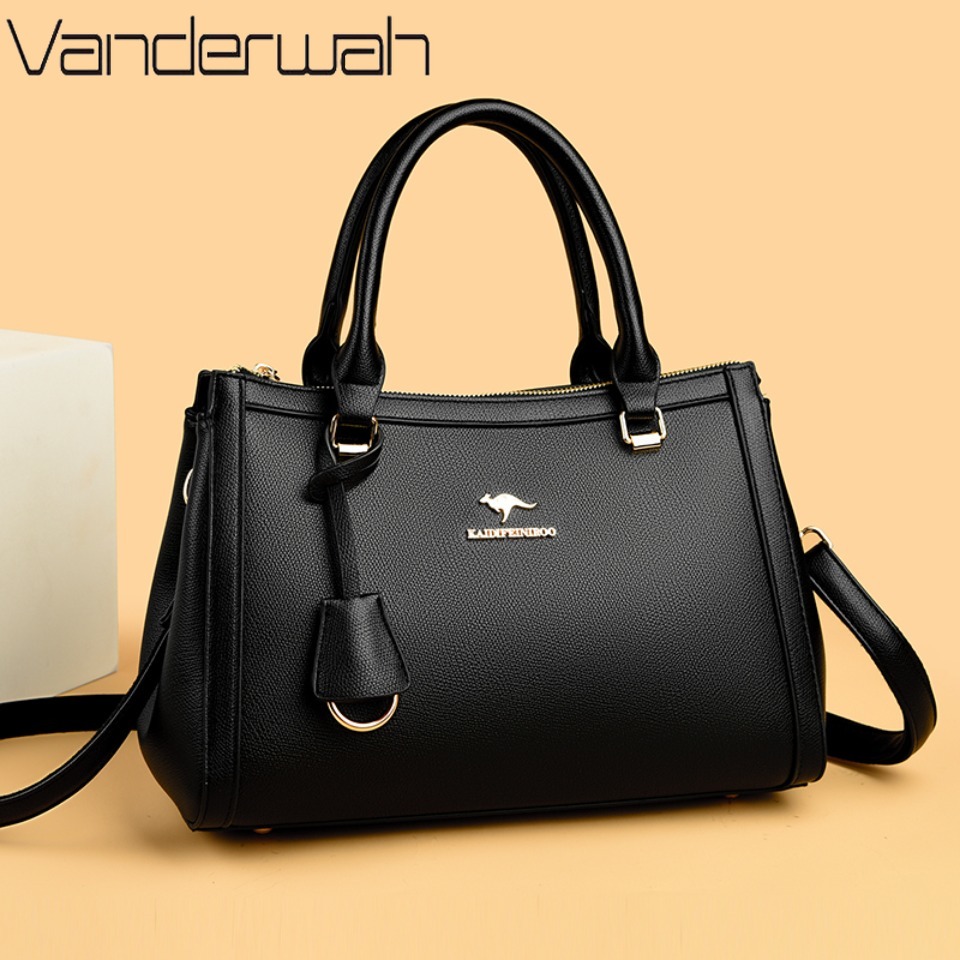 Leather Work Handbags For Women - 캥거루 브랜드 소프트 PU 가죽 숄더