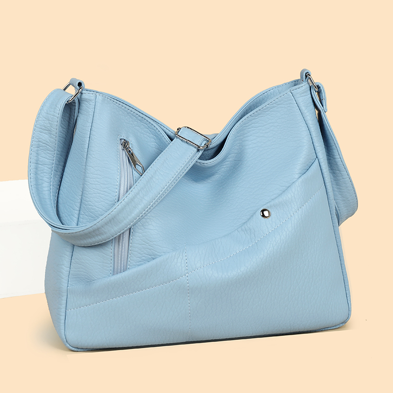 Leather Work Handbags For Women - 여성용 PU 가죽 크로스바디 백 경량