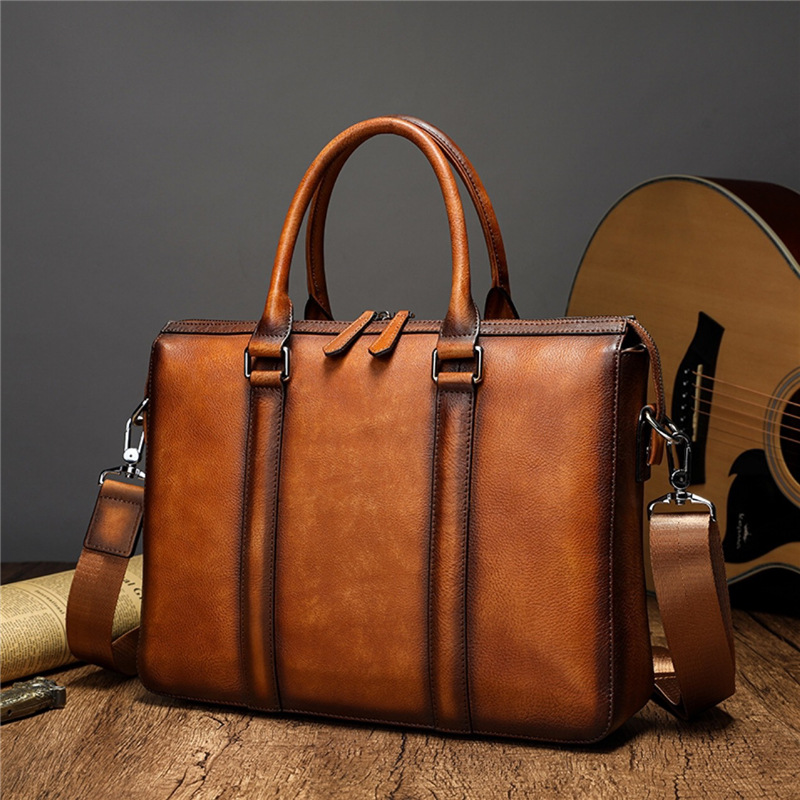 Leather Work Laptop Bag - 예티즈 비즈니스 최고급 가죽 서류 가방