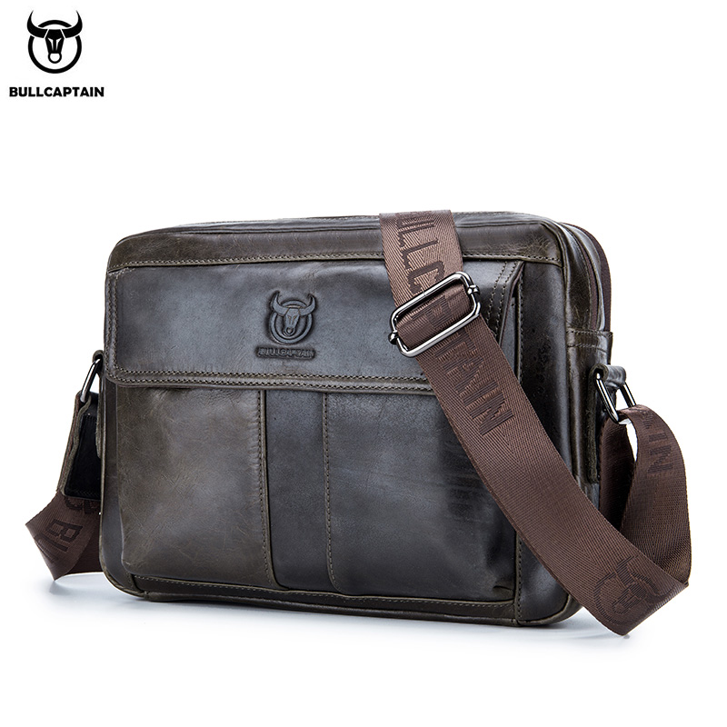 Leather Work Laptop Bag - BULLCAPTAIN 정품 가죽 남성용 크로스 바디