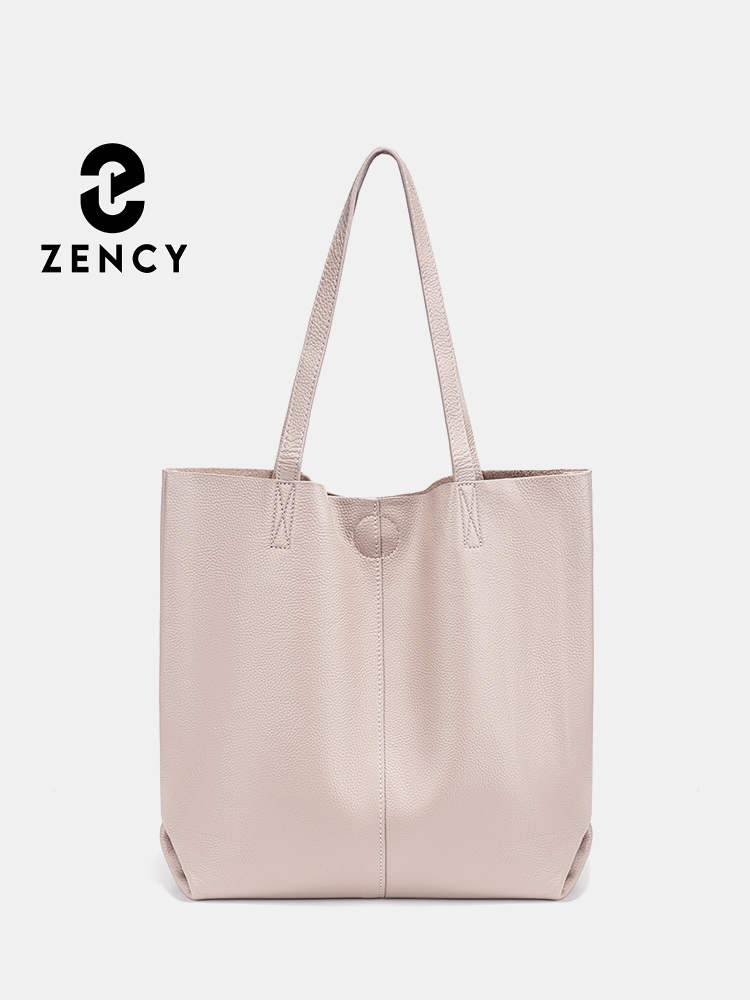 Leather Work Handbags For Women - Zency 여성용 대용량 핸드백 천연 가죽