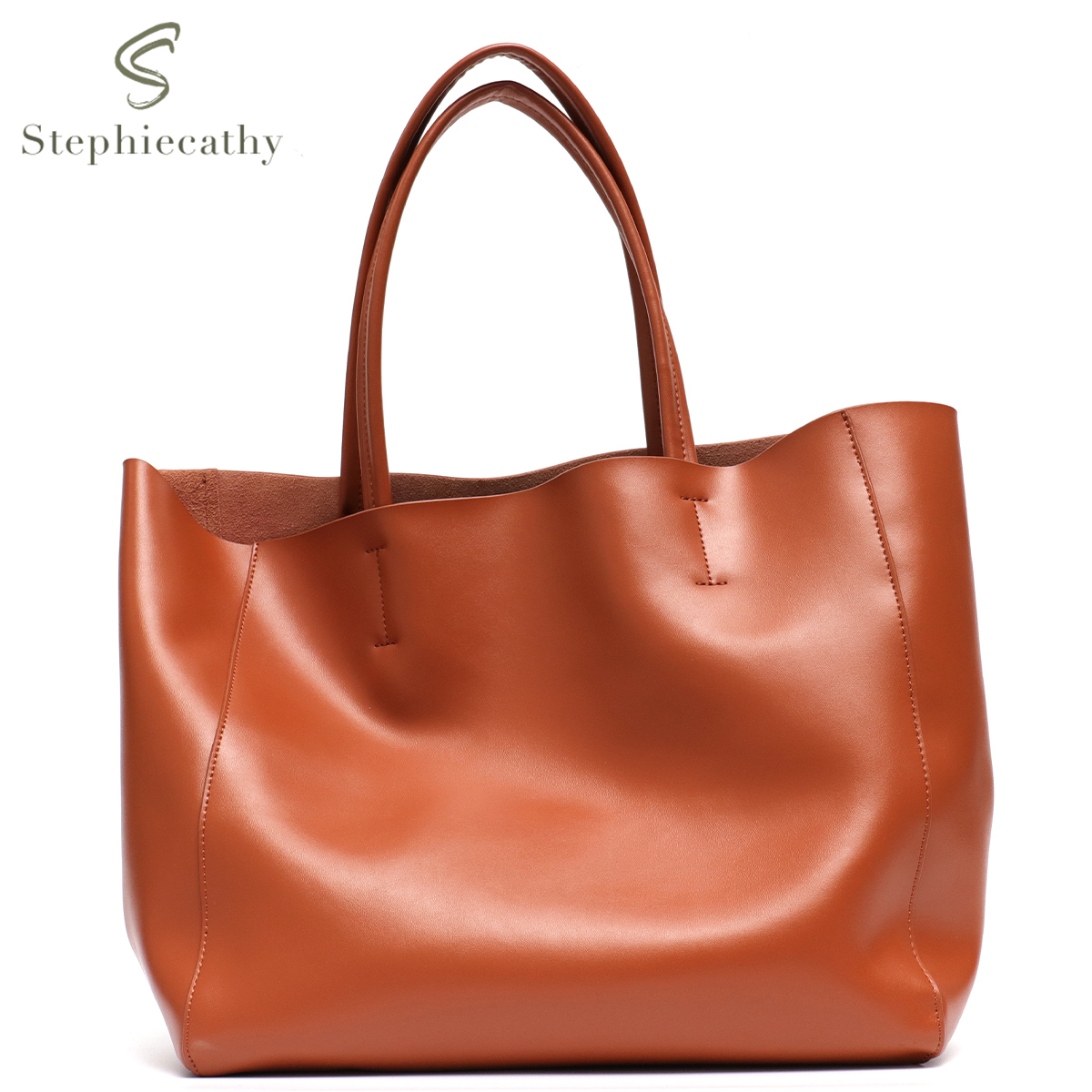 Leather Work Handbags For Women - 미니멀리스트 빅 토트 백 여성 유행