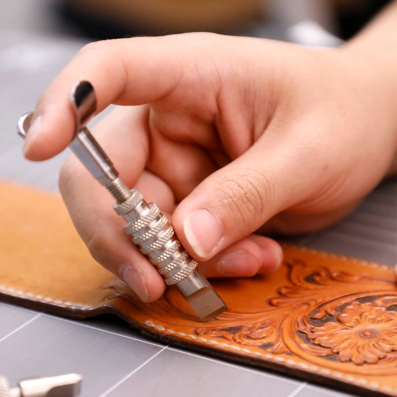 Swivel Knife Tool - 1PC 스테인레스 스틸 가죽 조각 도구