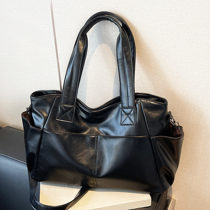 Leather Work Handbags For Women - 여성용 레트로 소프트 가죽 핸드백, 다중