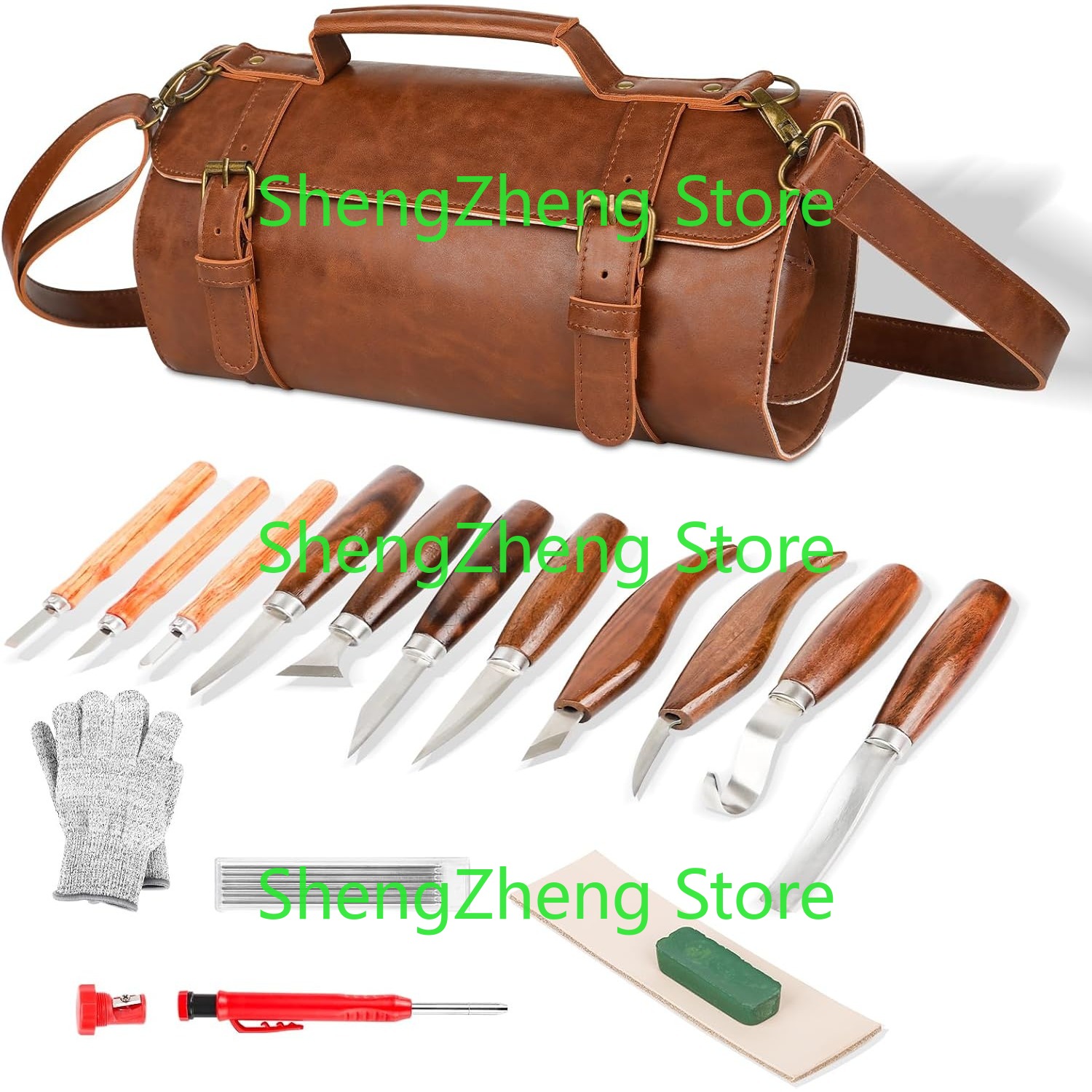 Leatherwork Beginner Tools - 나무 조각 도구 세트 키트 초보자