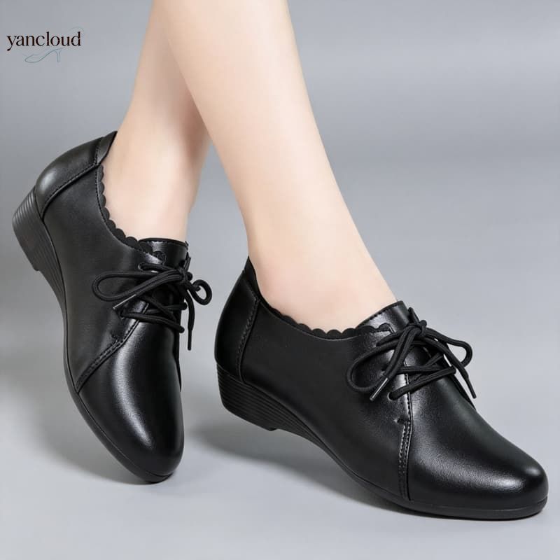 Leather Work Oxfords - 플러스 사이즈 35-43 올 매치 편안한