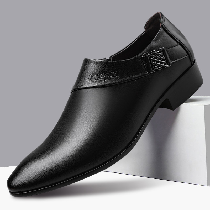 Leather Work Oxfords - 남성용 옥스포드 가죽 신발 럭셔리 비즈니스
