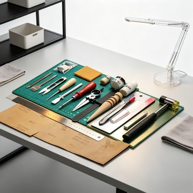 Leatherwork Beginner Tools - DIY 가죽 공예 스타터 세트, 전문가용
