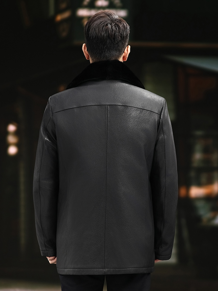 럭셔리 남성 겨울용 리얼 밍크 퍼 안감 양가죽 진짜 가 - Leather Work Jacket Mens 리뷰 및 가격