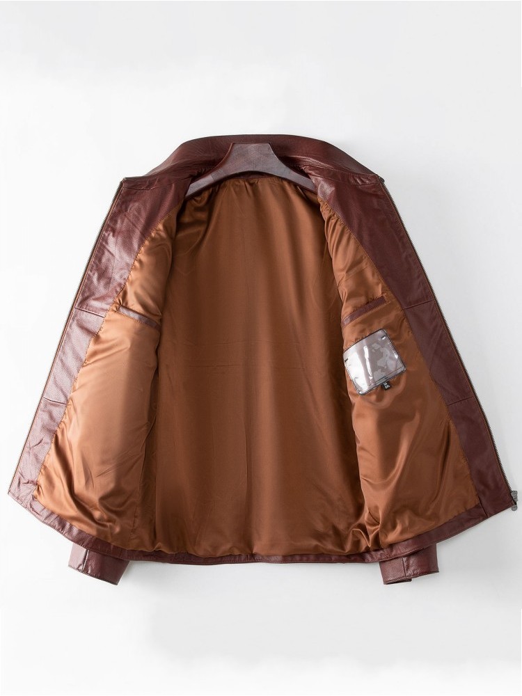 남성용 비즈니스 캐주얼 작업 소가죽 세트 재킷, 지퍼  - Leather Work Jacket Mens 리뷰 및 가격