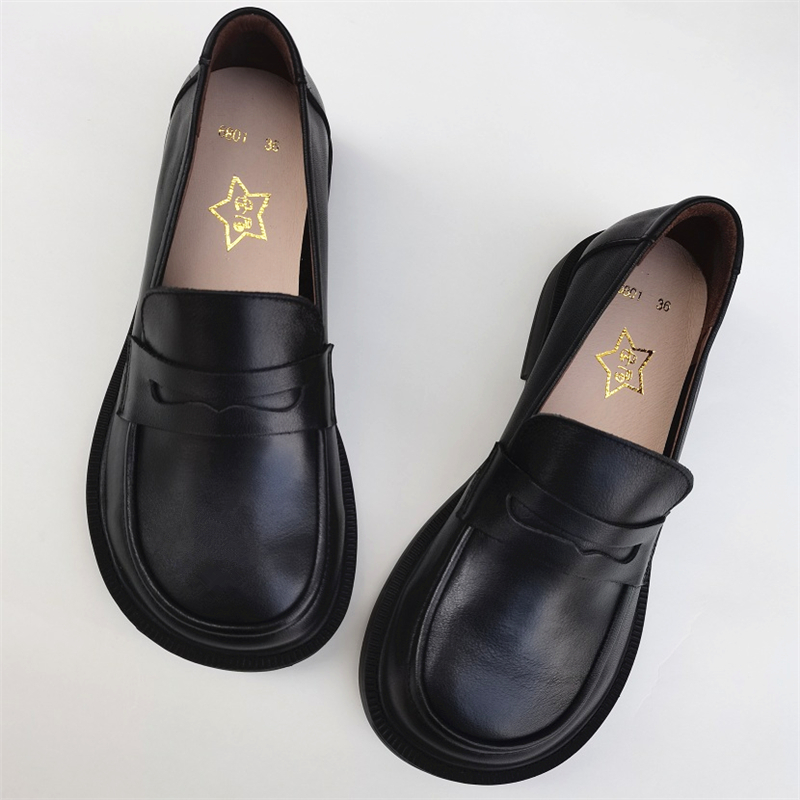 Careaymade-여성용 캐주얼 신발, 슬립온 옥스포 - Leather Work Heels 리뷰 및 가격