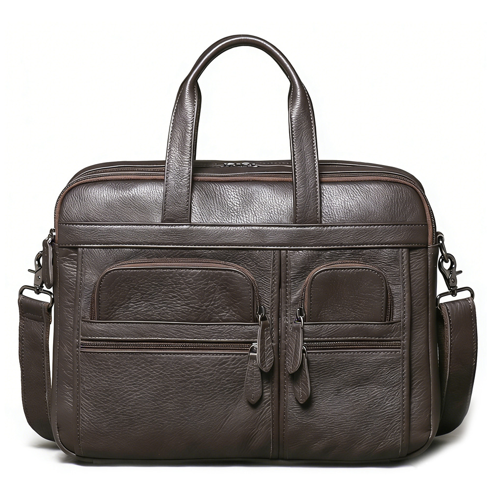 남성용 천연 가죽 서류 가방, 비즈니스 핸드백 노트북  - Leather Work Laptop Bag 리뷰 및 가격