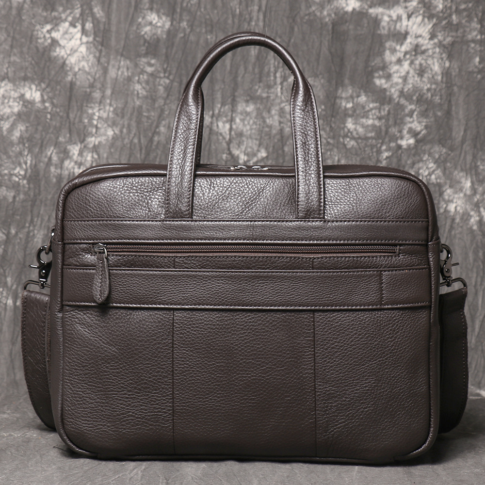남성용 천연 가죽 서류 가방, 비즈니스 핸드백 노트북  - Leather Work Laptop Bag 리뷰 및 가격