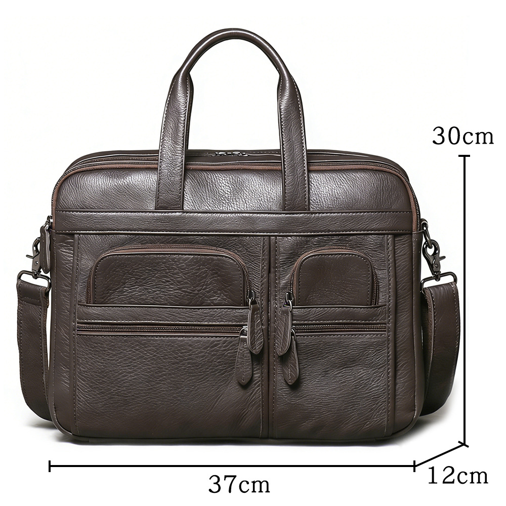 남성용 천연 가죽 서류 가방, 비즈니스 핸드백 노트북  - Leather Work Laptop Bag 리뷰 및 가격