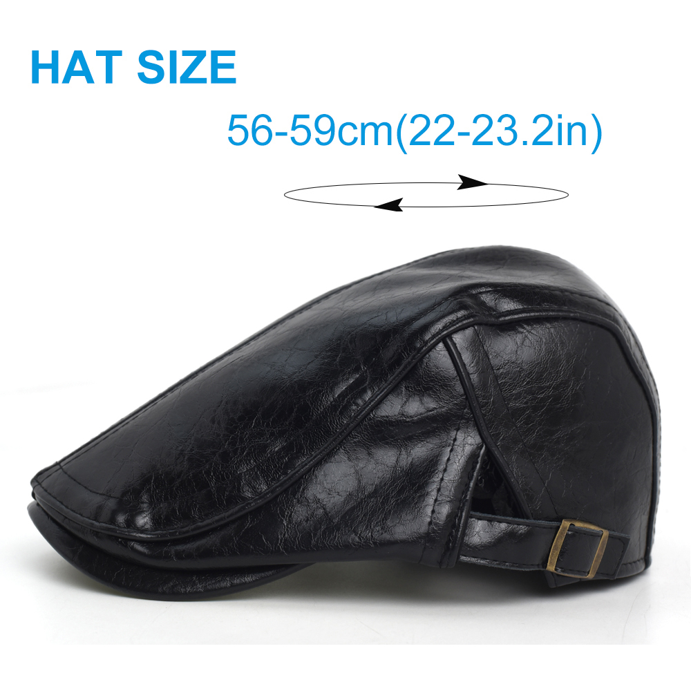 PU 뉴스보이 캡 남녀 가을 겨울 패션 두꺼운 따뜻한  - Leather Work Hat 리뷰 및 가격