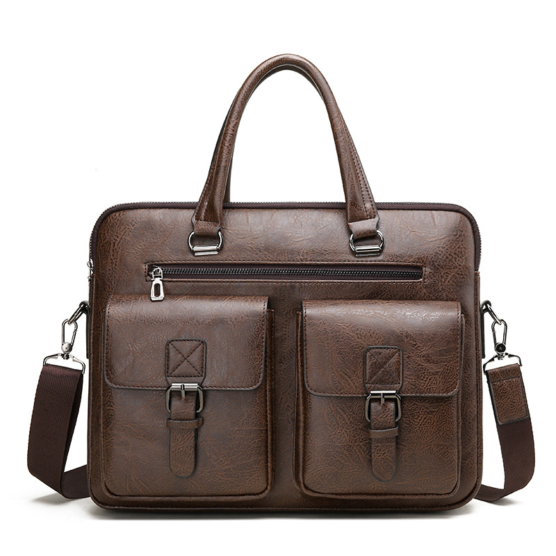 럭셔리 브랜드 남자 비즈니스 서류 가방 PU 가죽 메신 - Leather Work Laptop Bag 리뷰 및 가격