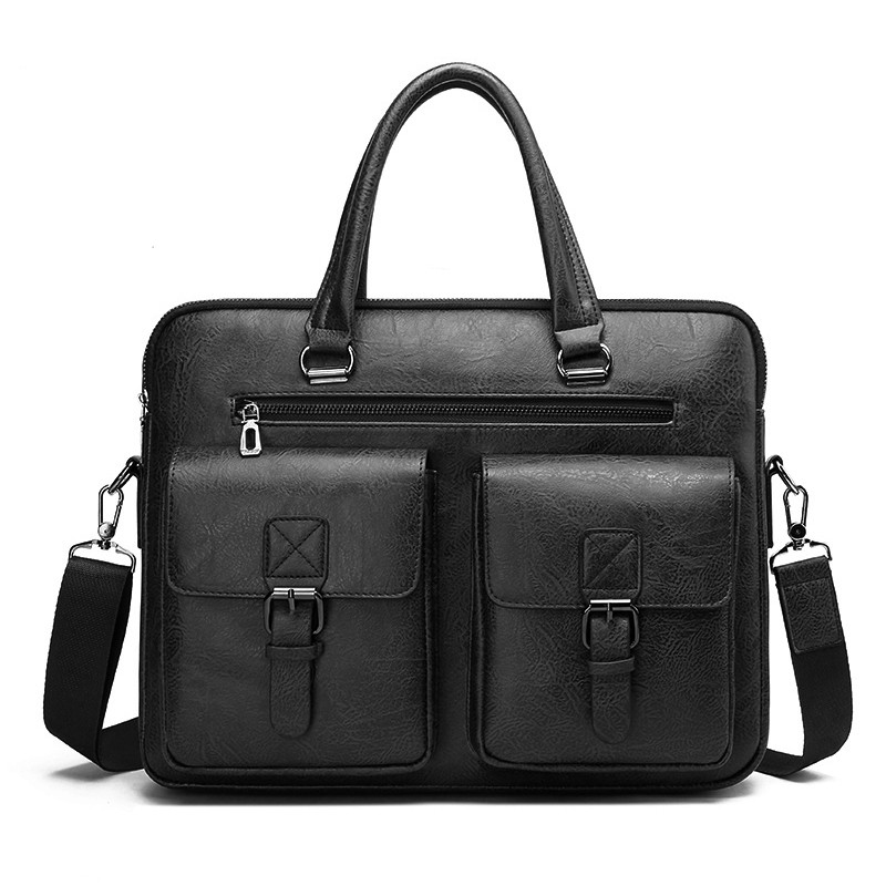 럭셔리 브랜드 남자 비즈니스 서류 가방 PU 가죽 메신 - Leather Work Laptop Bag 리뷰 및 가격