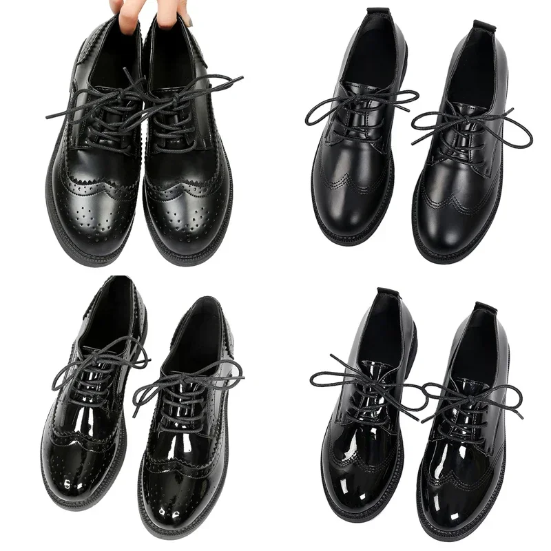 2025 가을 여성 옥스포드 플랫 브로그 가죽 풀 블랙 - Leather Work Oxfords 리뷰 및 가격