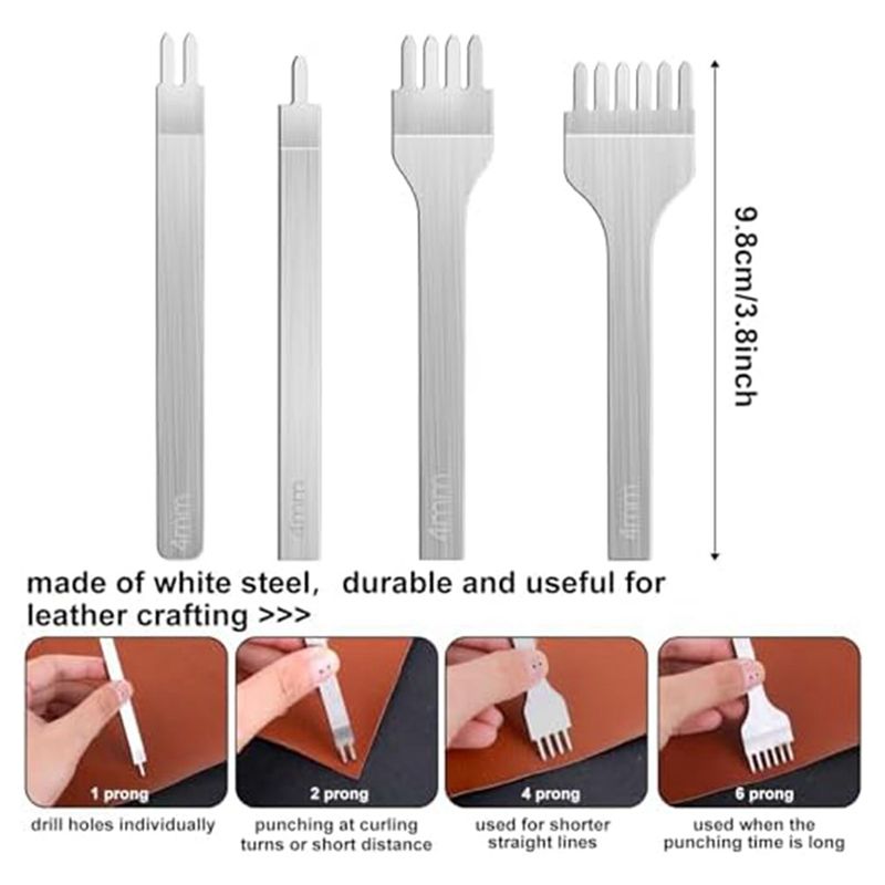 ABHI-14Pcs 가죽 작업 도구 세트 (4mm 1/ - Leatherwork Beginner Tools 리뷰 및 가격