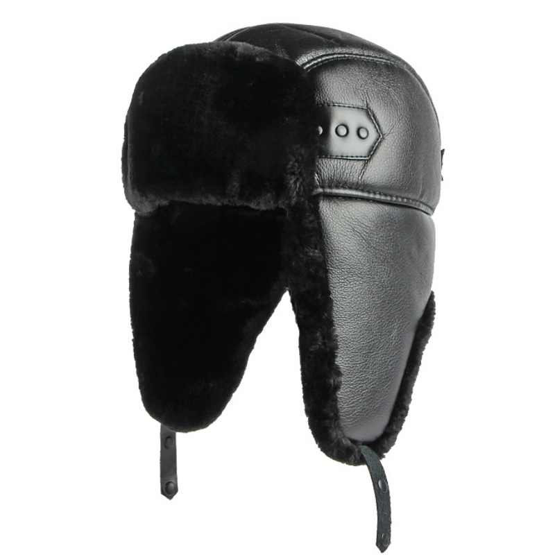 남성용 PU 가죽 러시아 모자, 두꺼운 방풍 겨울 모자 - Leather Work Hat 리뷰 및 가격