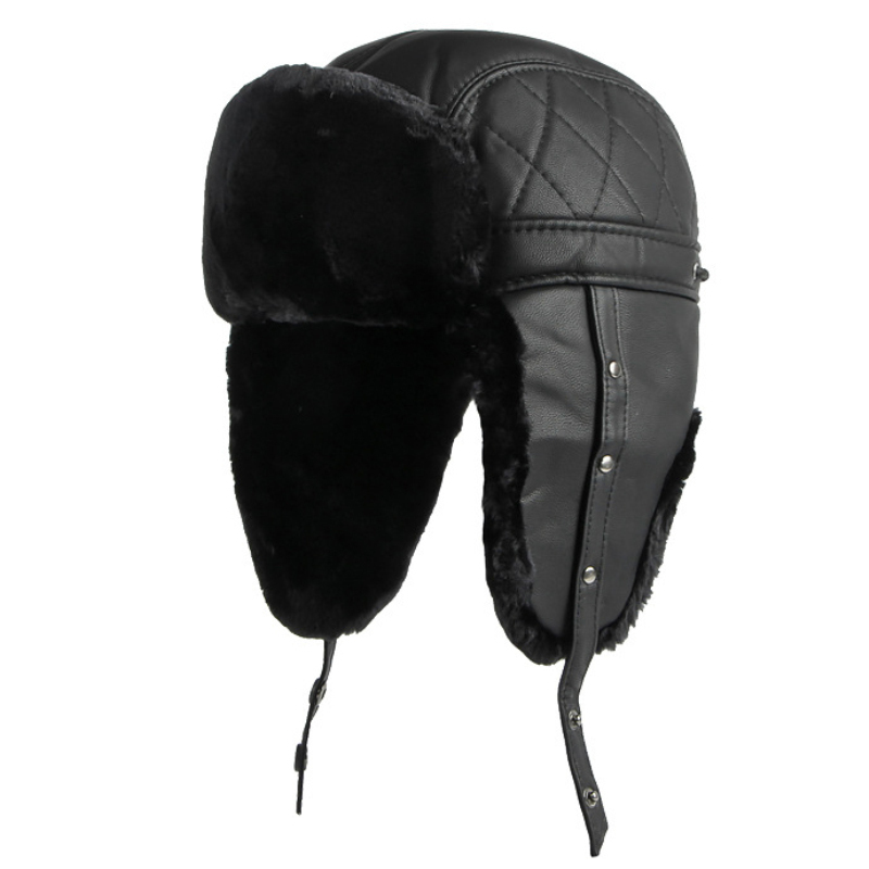 남성용 PU 가죽 러시아 모자, 두꺼운 방풍 겨울 모자 - Leather Work Hat 리뷰 및 가격