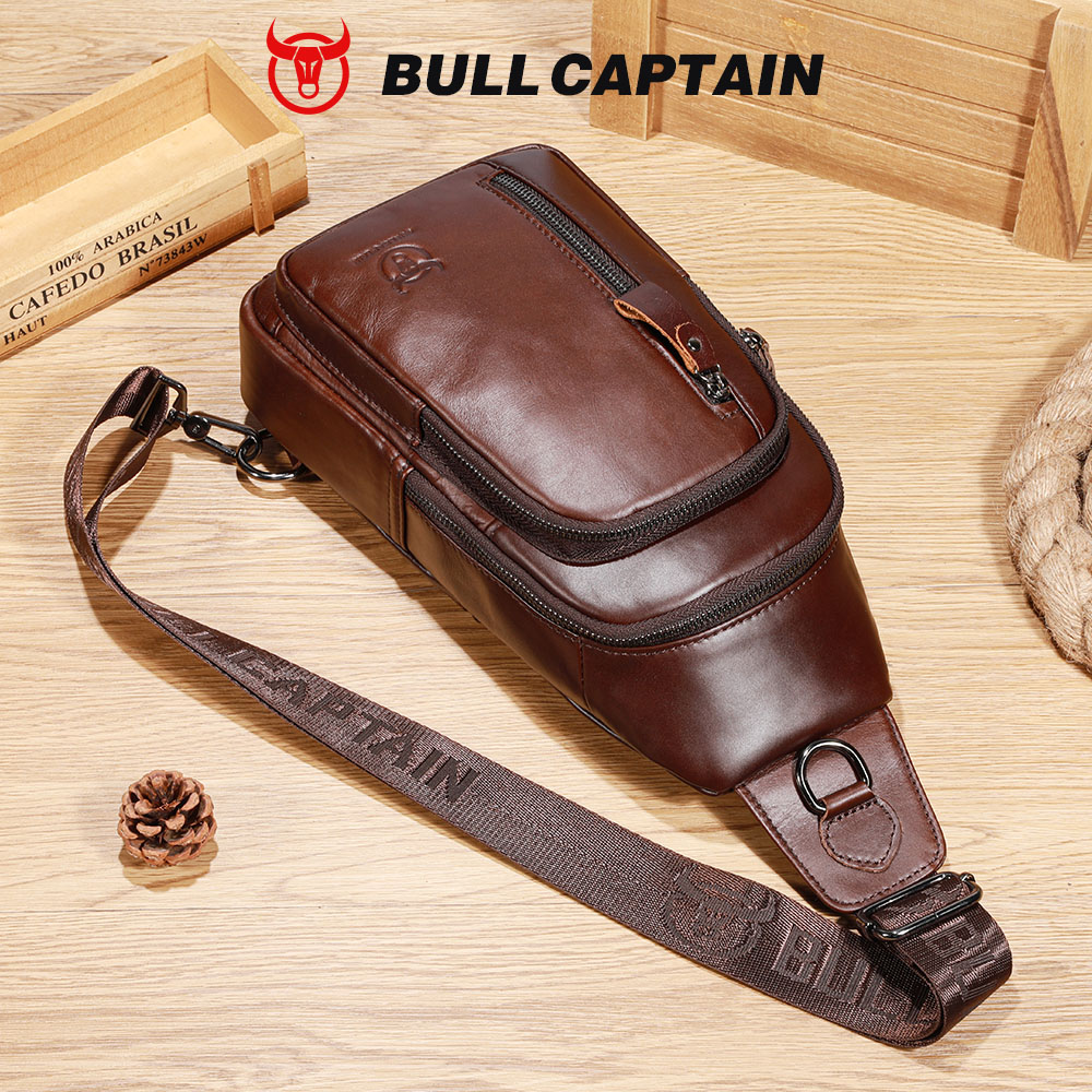 불캡틴 정품 가죽 체스트백 대용량 캐주얼 사첼 다기능  - Leather Work Laptop Bag 리뷰 및 가격