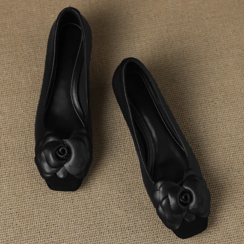 플러스 사이즈 34-41 여성용 양가죽 믹스 컬러 패치 - Leather Work Heels 리뷰 및 가격