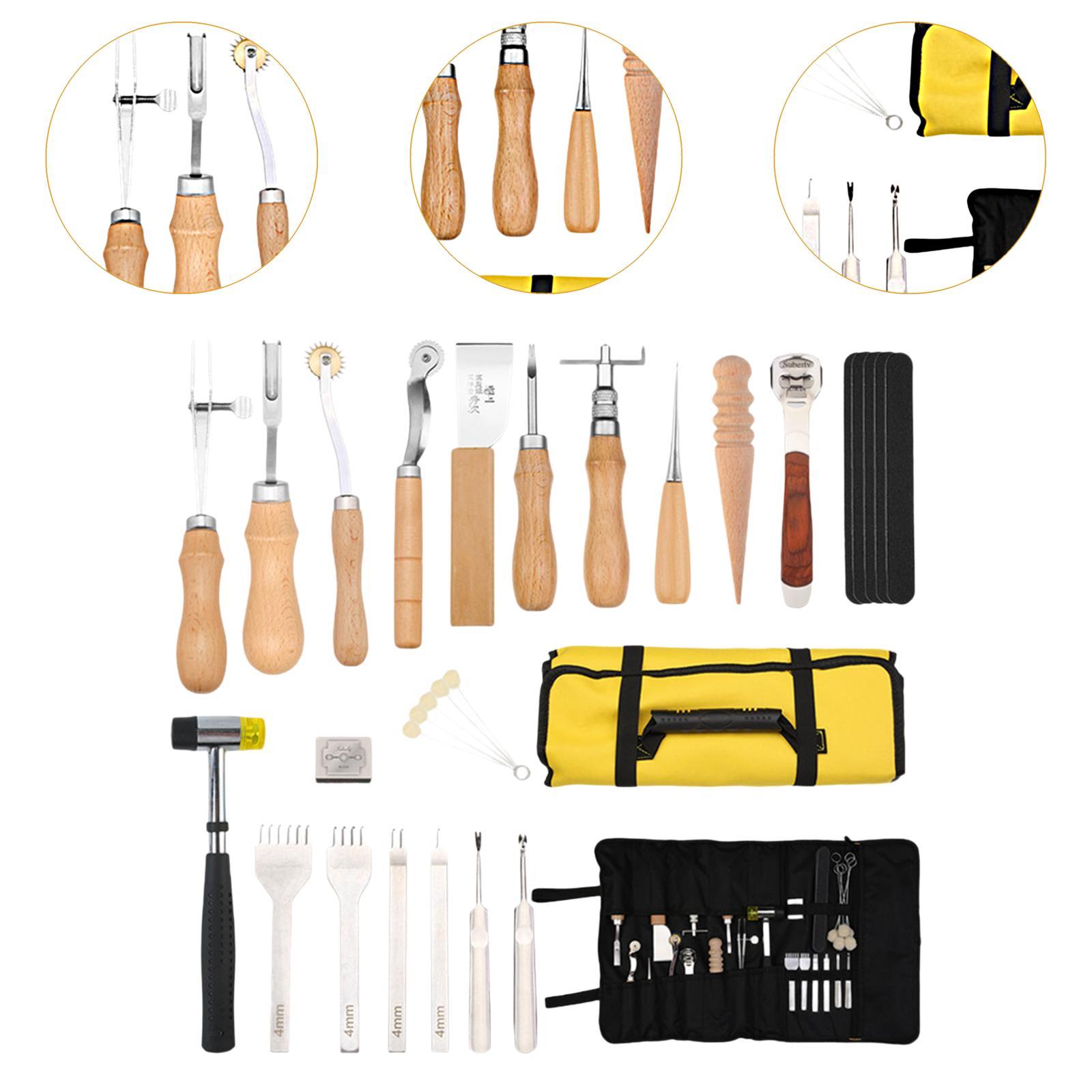 29종 PU 가죽 공예 키트, 그루버 펀치, DIY 바 - Leatherwork Beginner Tools 리뷰 및 가격