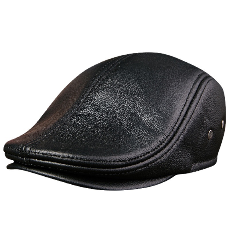 남성용 진짜 소가죽 베레모 모자, 하이 퀄리티 패션,  - Leather Work Hat 리뷰 및 가격