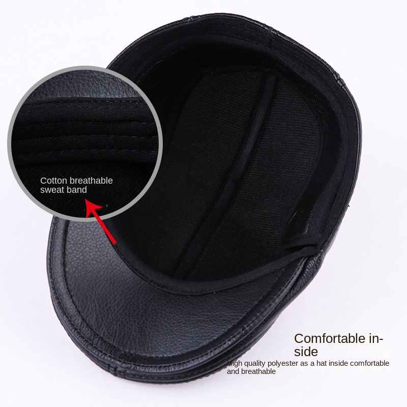 남성용 진짜 소가죽 베레모 모자, 하이 퀄리티 패션,  - Leather Work Hat 리뷰 및 가격