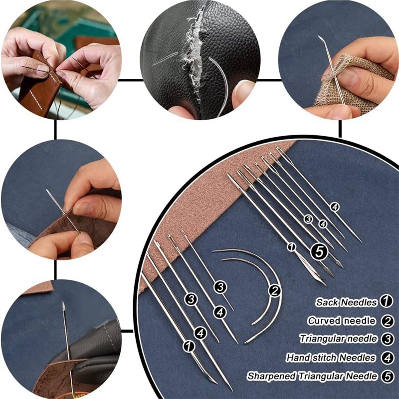 AB08-가죽 공예 도구 세트 66종 왁스칠한 실, 그 - Leatherwork Beginner Tools 리뷰 및 가격