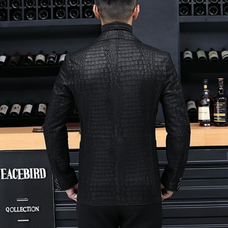 남성 비즈니스 양가죽 정품 가죽 블레이저 재킷, 슬림핏 - Leather Work Jacket Mens 리뷰 및 가격