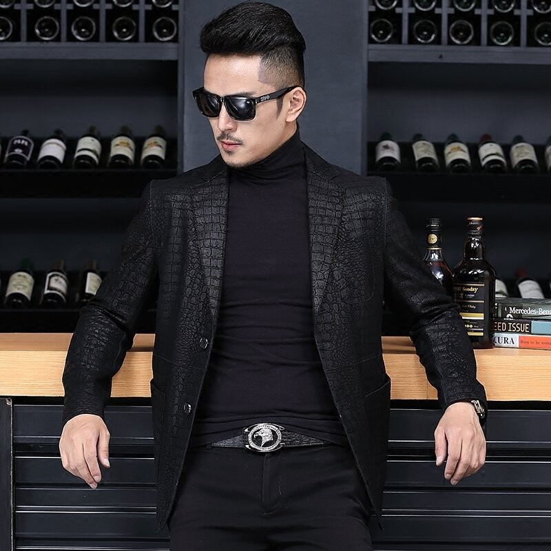 남성 비즈니스 양가죽 정품 가죽 블레이저 재킷, 슬림핏 - Leather Work Jacket Mens 리뷰 및 가격