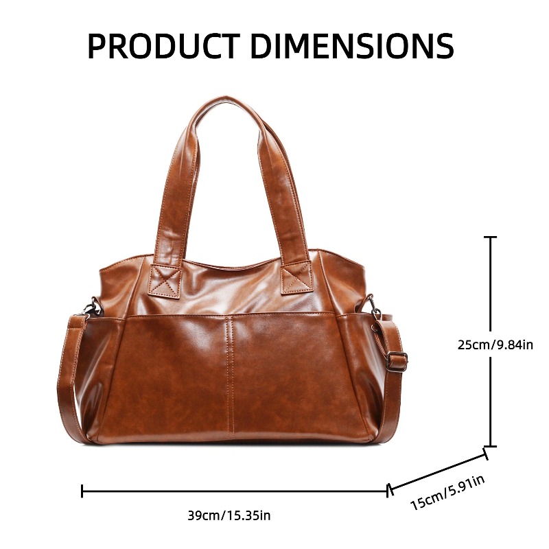 여성용 레트로 소프트 가죽 핸드백, 다중 포켓 대용량  - Leather Work Handbags For Women 리뷰 및 가격