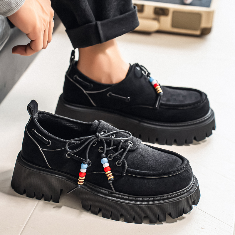 남성용 두꺼운 밑창의 더비 워크 부츠 레트로 레이스업  - Leather Work Oxfords 리뷰 및 가격