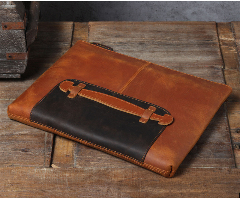 빈티지 수제 천연 가죽 대용량 남성 클러치백 심플 디자 - Leather Work Laptop Bag 리뷰 및 가격