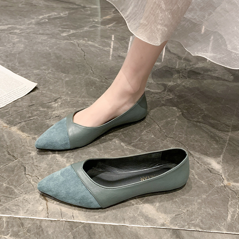 여성용 플랫 블랙 가죽 신발, 가을용 다용도 로우힐 슬 - Leather Work Heels 리뷰 및 가격