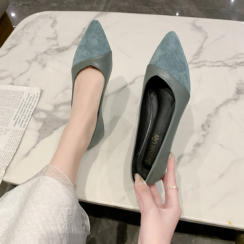 여성용 플랫 블랙 가죽 신발, 가을용 다용도 로우힐 슬 - Leather Work Heels 리뷰 및 가격