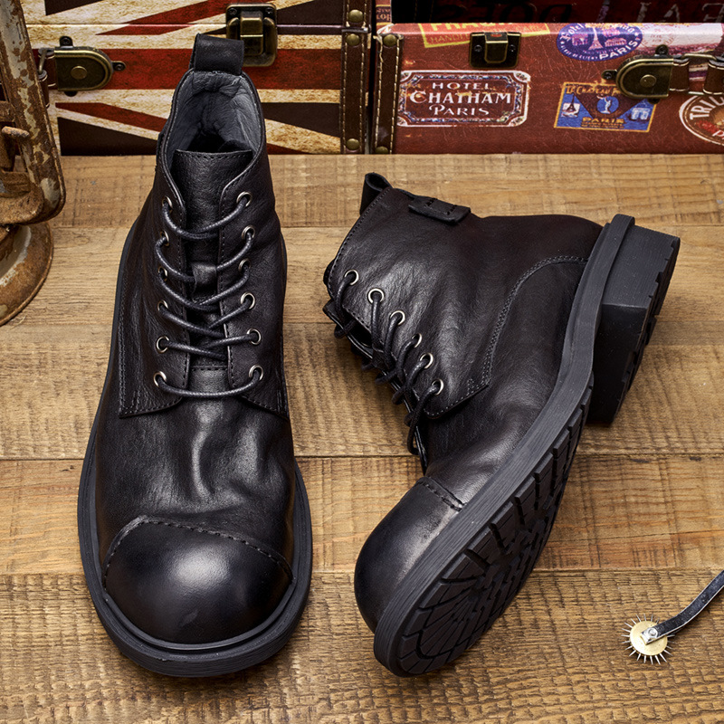 빅헤드 남성 레트로 워크 부츠 패션 레이스업 정품 가죽 - Leather Work Oxfords 리뷰 및 가격