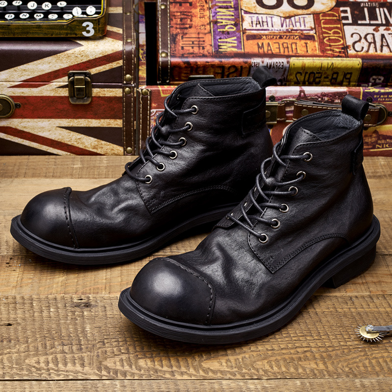 빅헤드 남성 레트로 워크 부츠 패션 레이스업 정품 가죽 - Leather Work Oxfords 리뷰 및 가격