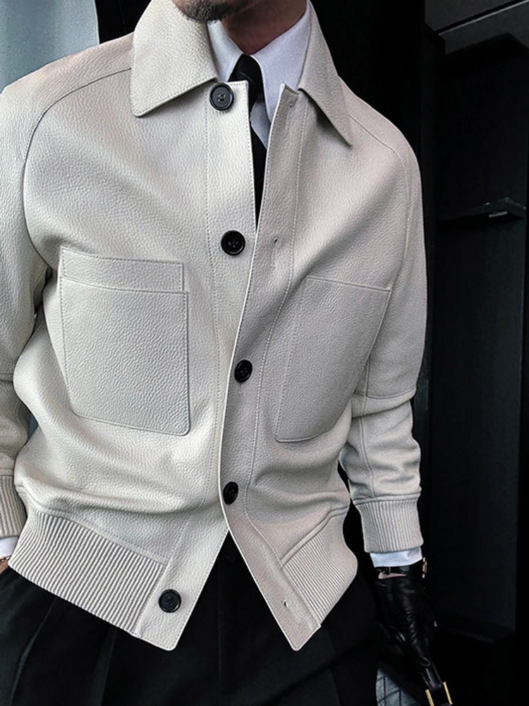 이탈리아 디자이너 남성 비즈니스 워크 슬림핏 싱글 브레 - Leather Work Jacket Mens 리뷰 및 가격