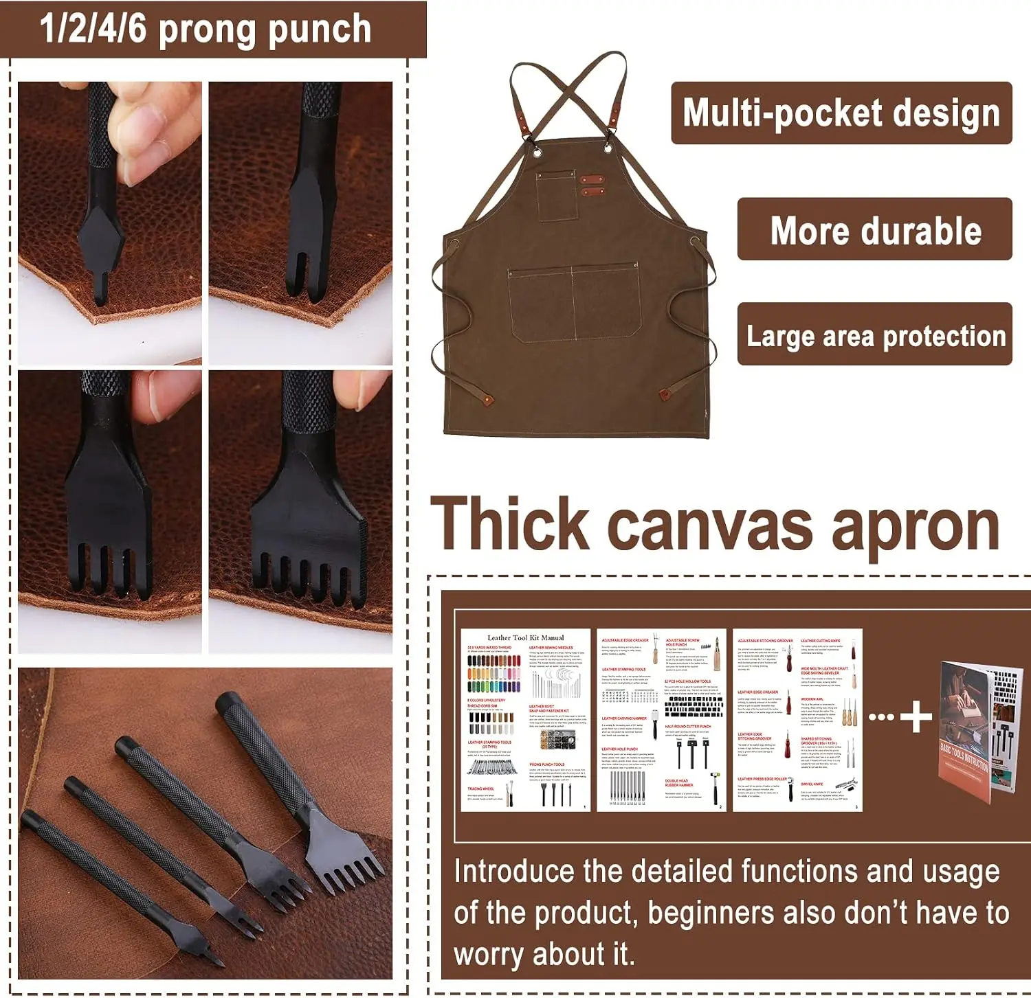 초보자를 위한 628피스 가죽 공예 도구 세트, 가죽  - Leatherwork Beginner Tools 리뷰 및 가격