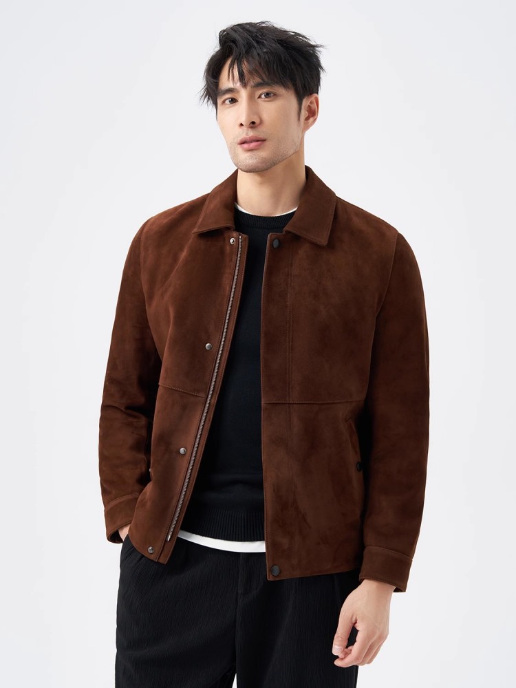최고 품질 천연 진짜 스웨이드 가죽 자켓 비즈니스 캐주 - Leather Work Jacket Mens 리뷰 및 가격