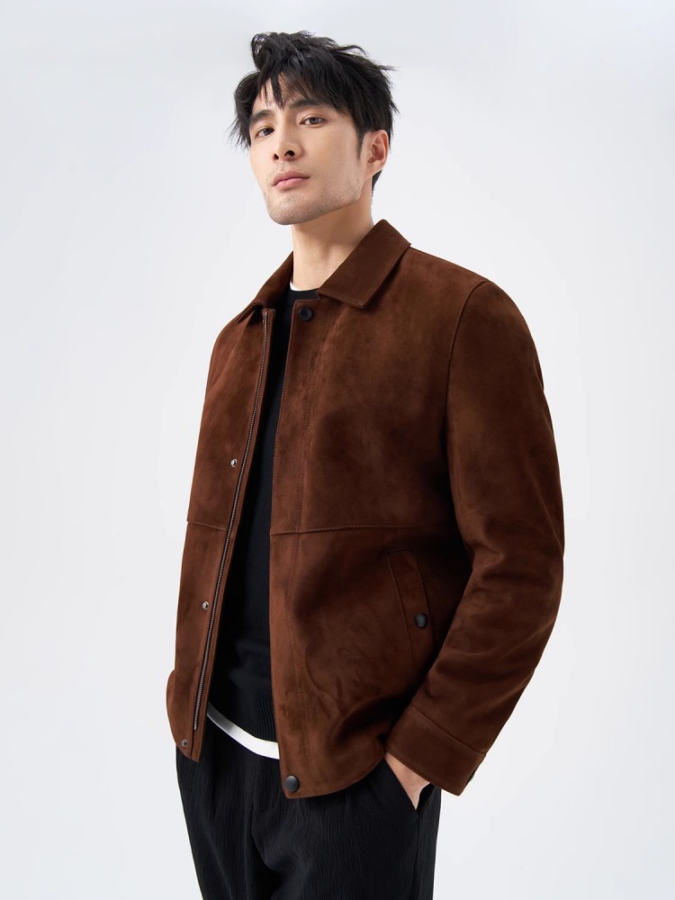 최고 품질 천연 진짜 스웨이드 가죽 자켓 비즈니스 캐주 - Leather Work Jacket Mens 리뷰 및 가격