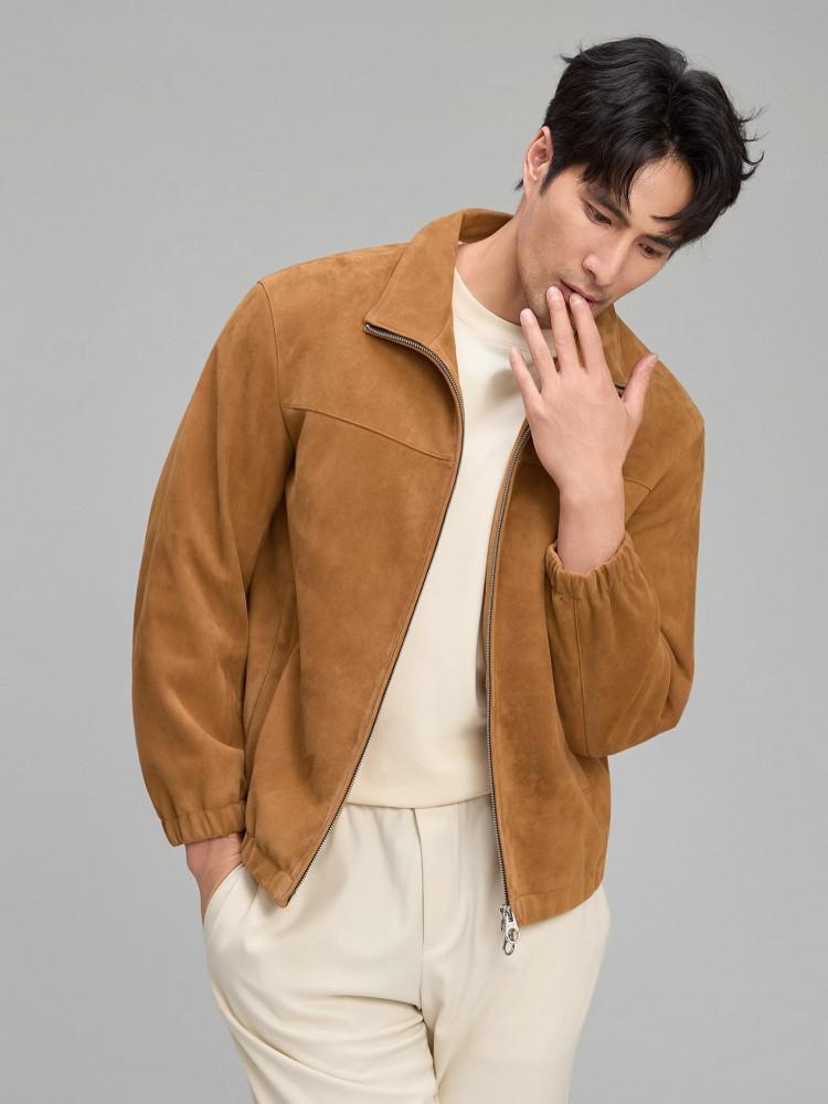 럭셔리 남성용 부드러운 천연 스웨이드 가죽 재킷 지퍼  - Leather Work Jacket Mens 리뷰 및 가격