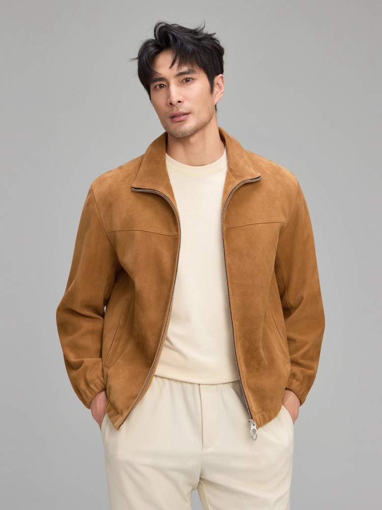 럭셔리 남성용 부드러운 천연 스웨이드 가죽 재킷 지퍼  - Leather Work Jacket Mens 리뷰 및 가격