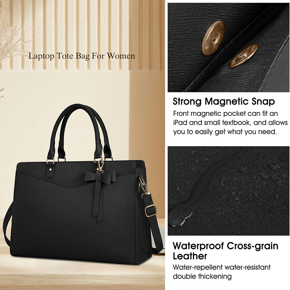 여성용 노트북 가방 15.6인치 PU 가죽 노트북 토트 - Leather Work Laptop Bag 리뷰 및 가격