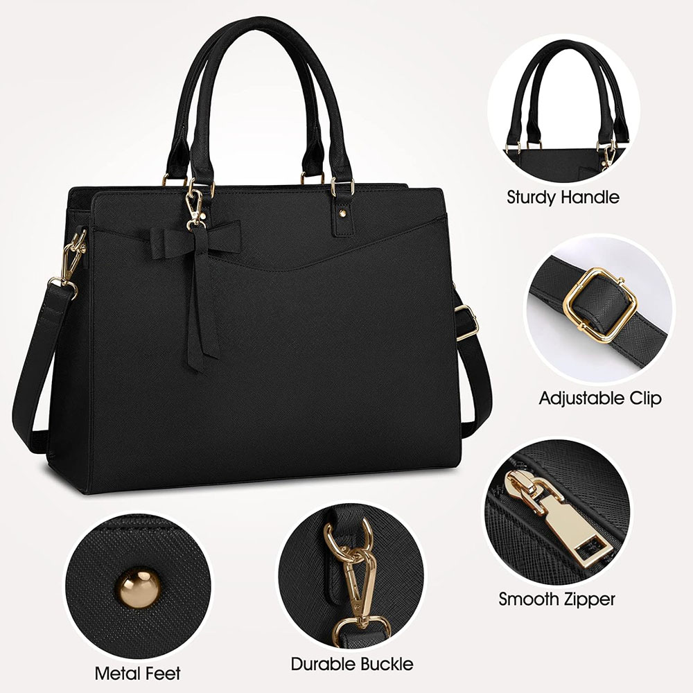 여성용 노트북 가방 15.6인치 PU 가죽 노트북 토트 - Leather Work Laptop Bag 리뷰 및 가격